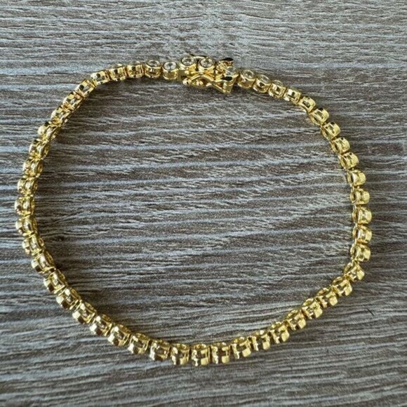 Tennisābezel set braceletāN654 - Picture 3 of 8